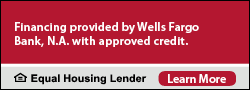 Looking for financing options? Special financing available. This credit card is issued with approved by Wells Fargo Bank, N.A. Equal Housing Lender. Learn More.